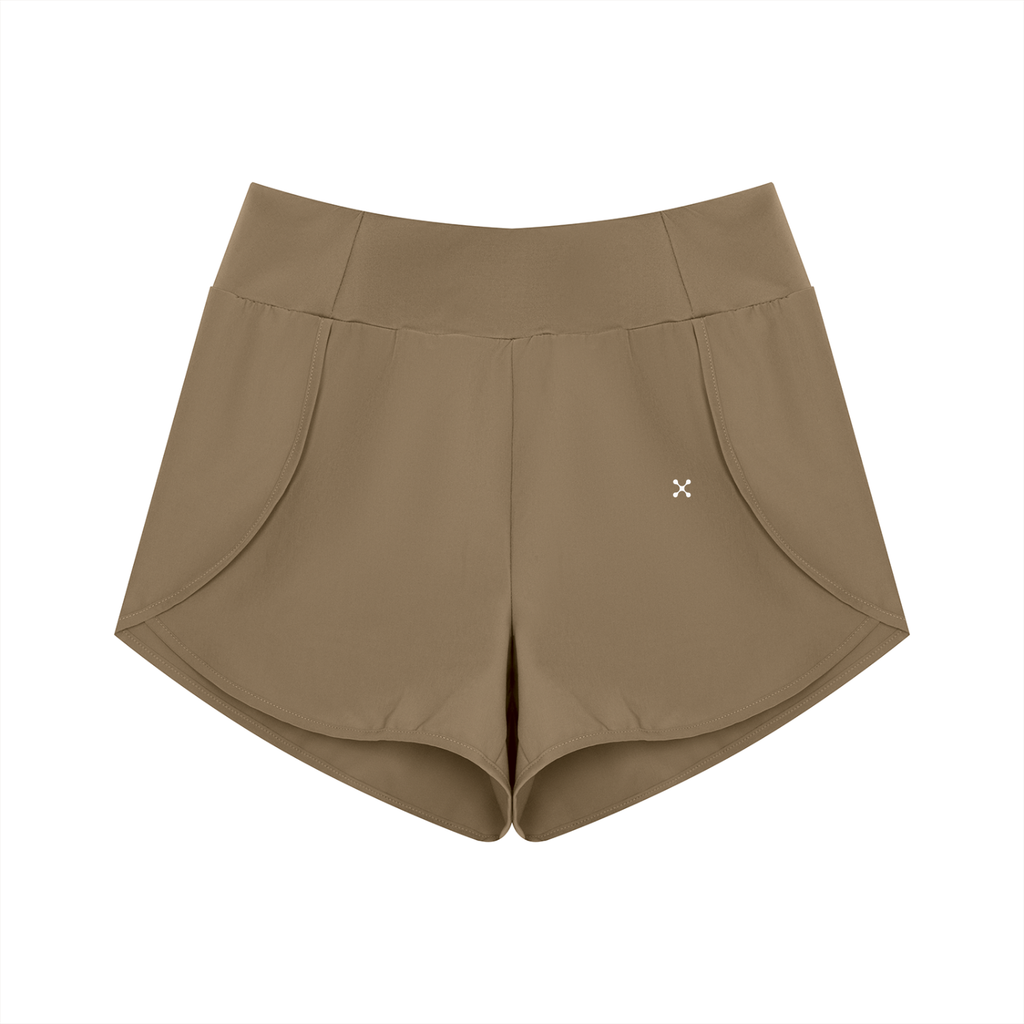 EHG Women's High Rise Yoga Shorts | Dual-Fabric Gym Shorts