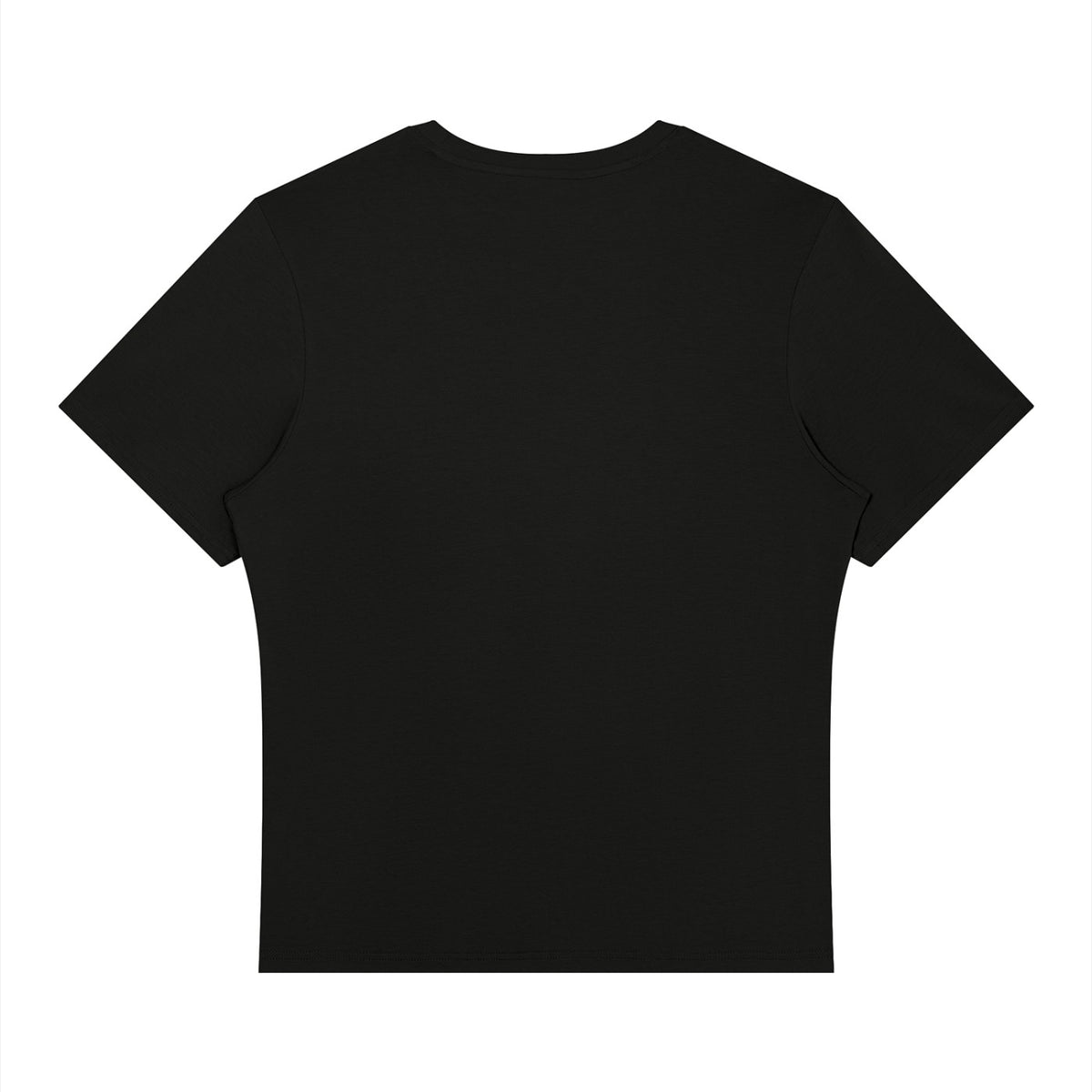 Back view of the EHG SmartWellness black regular fit training tee made from a lightweight cellulose-cotton blend.